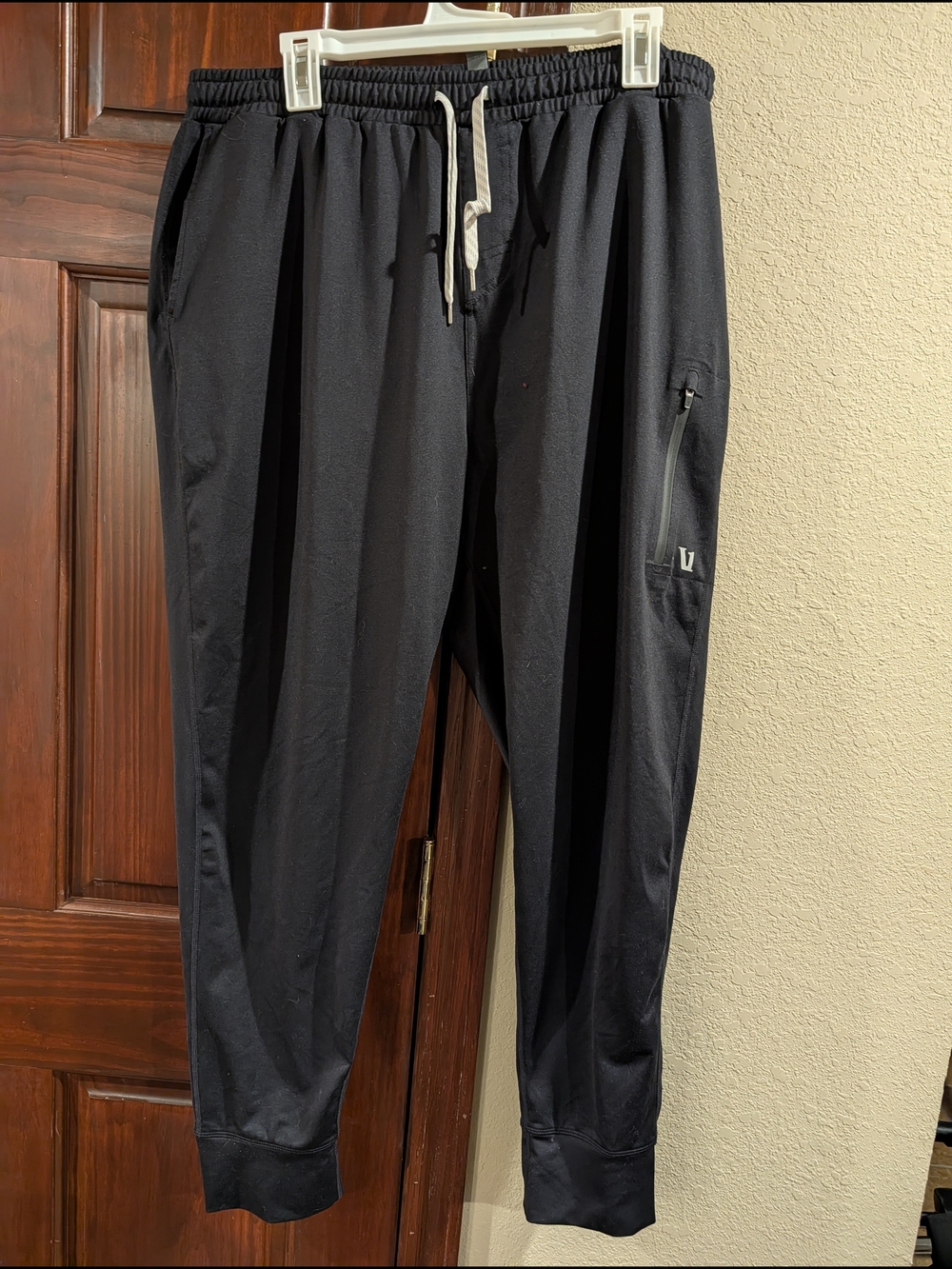 Vuori Black Drawstring Joggers with Zipper Pocket